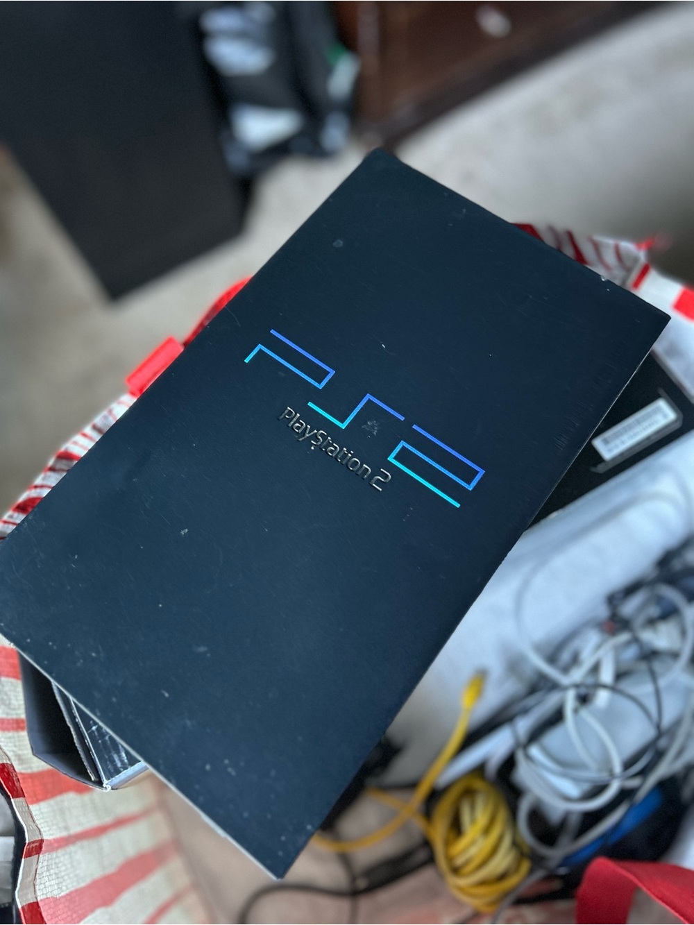 Sony PlayStation 2 Slim Console - Black with Blue Logo